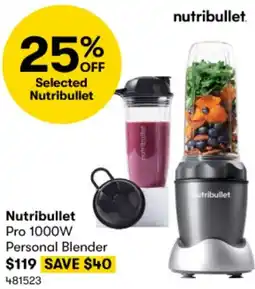 BIG W Nutribullet Pro 1000W Personal Blender offer