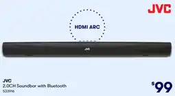 BIG W JVC 2.0CH Soundbar with Bluetooth offer