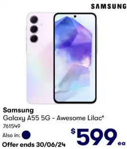 BIG W Samsung Galaxy A55 5G - Awesome Lilac offer