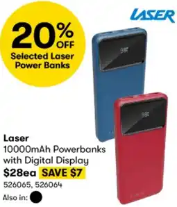 BIG W Laser 10000mAh Powerbanks with Digital Display offer