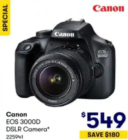 BIG W Canon EOS 3000D DSLR Camera offer