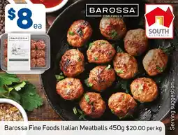 Foodland Barossa Fine Foods Italian Meatballs 450g offer