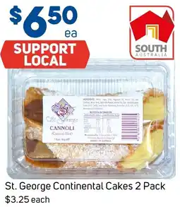 Foodland St. George Continental Cakes 2 Pack offer