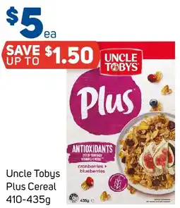 Foodland Uncle Tobys Plus Cereal 410g-435g offer