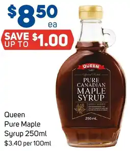 Foodland Queen Pure Maple Syrup 250ml offer