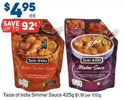 Foodland Taste of India Simmer Sauce 425g offer