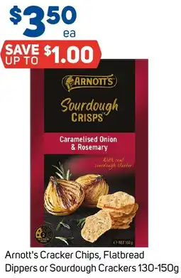 Foodland Arnott's Cracker Chips, Flatbread Dippers or Sourdough Crackers 130-150g offer
