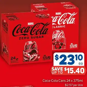 Foodland Coca-Cola Cans 24 x 375ml offer