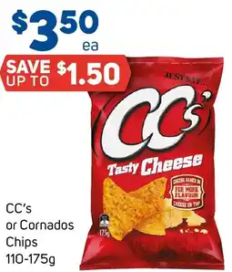 Foodland CC's or Cornados Chips 110-175g offer