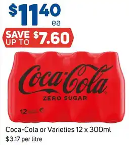 Foodland Coca-Cola or Varieties 12 x 300ml offer