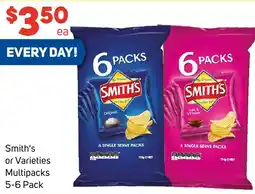 Foodland Smith's or Varieties Multipacks 5-6 Pack offer