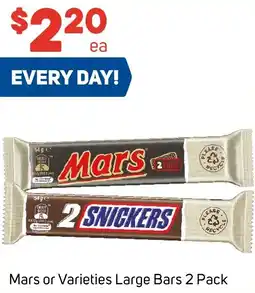 Foodland Mars or Varieties Large Bars 2 Pack offer