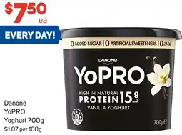Foodland Danone YOPRO Yoghurt 700g offer