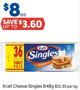 Foodland Kraft Cheese Singles 648g offer