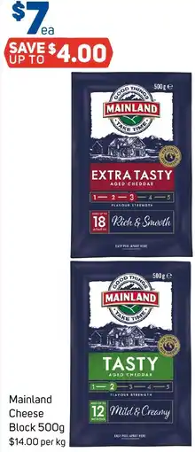 Foodland Mainland Cheese Block 500g offer