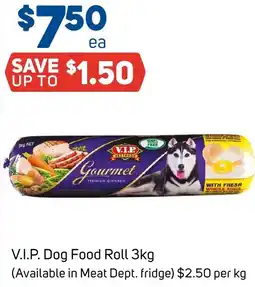Foodland V.I.P. Dog Food Roll 3kg offer