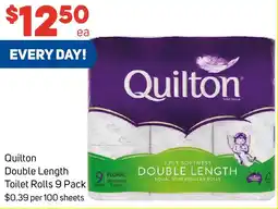 Foodland Quilton T Double Length Toilet Rolls 9 Pack offer