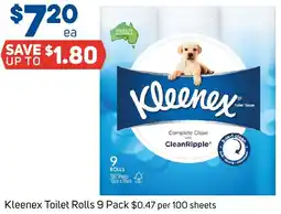 Foodland Kleenex Toilet Rolls 9 Pack offer