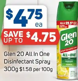 Foodland Glen 20 All In One Disinfectant Spray 300g offer