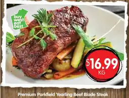 Premium Parkfield Yearling Beef Blade Steak