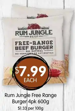 Spudshed Rum Jungle Free Range Burger 4pk 600g offer