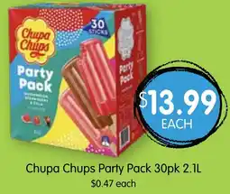 Chupa Chups Party Pack 30pk 2.1L