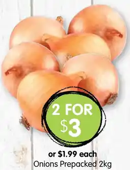 Spudshed Onions Prepacked 2kg offer