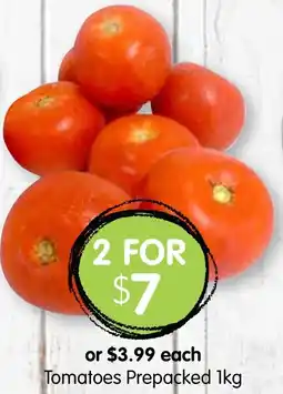 Spudshed Tomatoes Prepacked 1kg offer