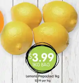 Spudshed Lemons Prepacked 1kg offer