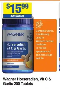 My Chemist Wagner Horseradish, Vit C & Garlic 200 Tablets offer
