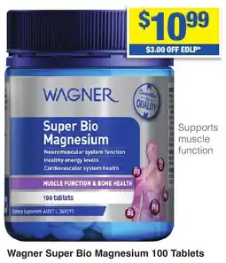 My Chemist Wagner Super Bio Magnesium 100 Tablets offer