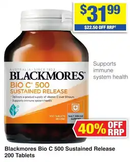 My Chemist Blackmores Bio C 500 Sustained Release 200 Tablets offer