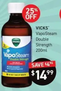 Chemist King VICKS VapoSteam Double Strength 200ml offer