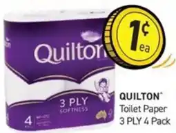 Chemist King QUILTON Toilet Paper 3 PLY 4 Pack offer