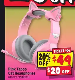JB Hi-Fi Pink Taboo Cat Headphones offer