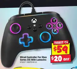 JB Hi-Fi Wired Controller For Xbox Series XIS With Lumectra offer