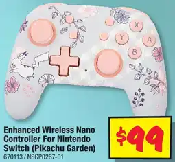 JB Hi-Fi Enhanced Wireless Nano Controller For Nintendo Switch Pikachu Garden offer