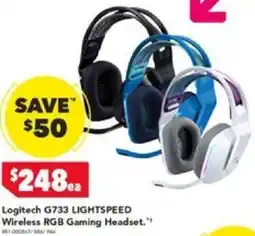 Harvey Norman Logitech G733 LIGHTSPEED Wireless RGB Gaming Headset."+ offer