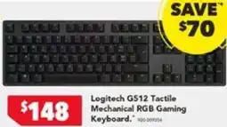 Harvey Norman Logitech G512 Tactile Mechanical RGB Gaming Keyboard offer
