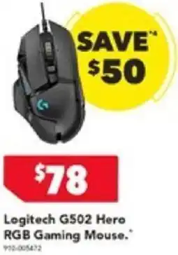 Harvey Norman Logitech G502 Hero RGB Gaming Mouse offer