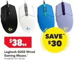 Harvey Norman Logitech G203 Wired Gaming Mouse. offer