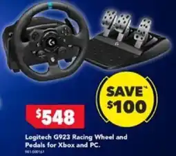 Harvey Norman Logitech G923 Racing Wheel and Pedals for Xbox and PC offer