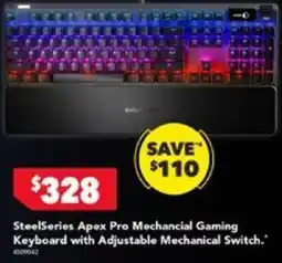 Harvey Norman SteelSeries Apex Pro Mechancial Gaming Keyboard with Adjustable Mechanical Switch. offer