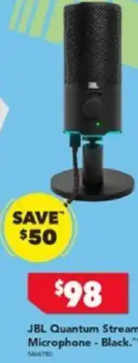 Harvey Norman JBL Quantum Stream Microphone - Black offer