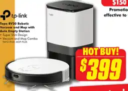 The Good Guys Tapo RV20 Robotic Vacuum and Mop with Auto Empty Station offer