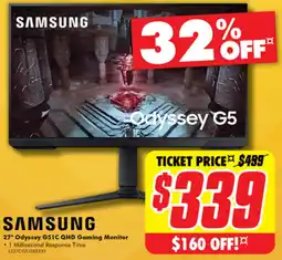 The Good Guys SAMSUNG 27" Odyssey G51C QHD Gaming Monitor offer