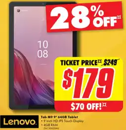 The Good Guys Lenovo Tab M9 9" 64GB Tablet offer