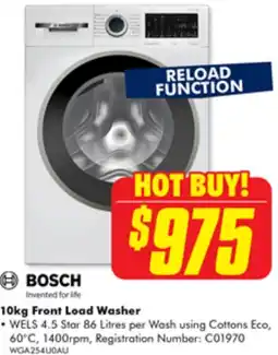 The Good Guys BOSCH 10kg Front Load Washer offer