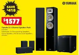 Harvey Norman Yamaha 5.1-Channel Speaker Pack. offer