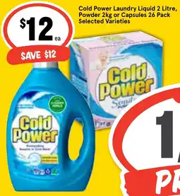 Ritchies Cold Power Laundry Liquid 2 Litre, Powder 2kg or Capsules 26 Pack Selected Varieties offer